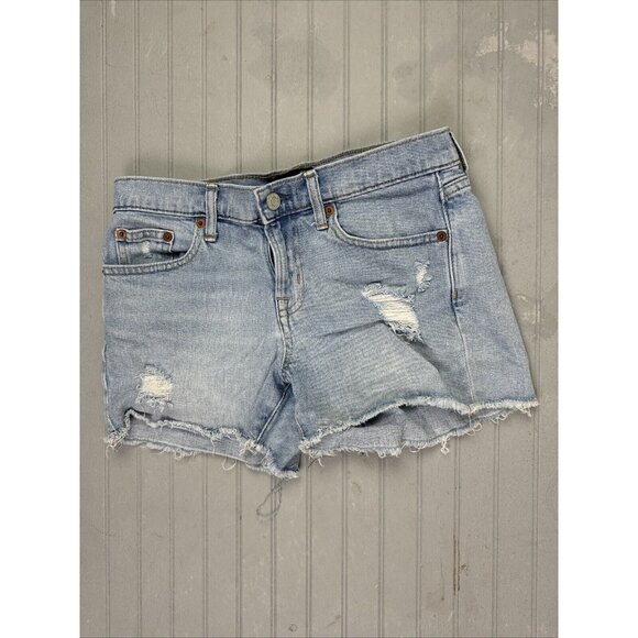 Gap Size 25 Womens  3" Shorts Denim Jeans Cut Off Distress Low Rise Ligh… - Picture 1 of 3